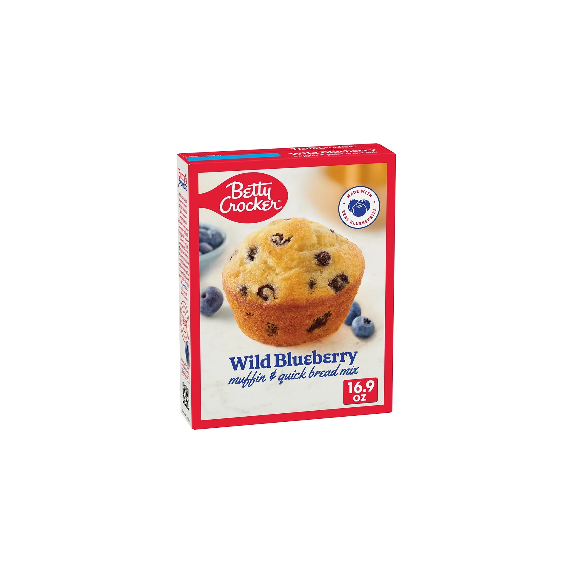 Betty Crocker Wild Blueberry Muffin & Quick Bread Mix 16.9 Ounce (Pack of 4)