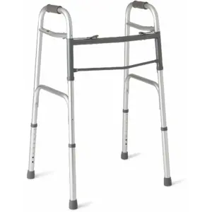 Medline Deluxe Two-Button Folding Walker (Premium Edition)