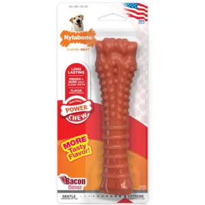 Nylabone Power Chew Textured Knuckle Bone Dog Chew Toy Bacon X-Large (1 Count) (Premium Edition)