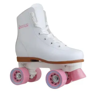 Chicago Girl's Classic Quad Roller Skates White Junior Rink Skates | Size J13
