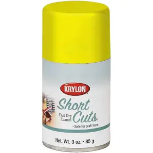 Krylon Short Cuts Spray Paint | 3 Ounce | Sun Yellow | High-Gloss Finish