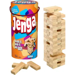 Wooden Blocks Stacking Tumbling Tower Game | Party Games for Kids and Families | Easter Basket Stuffers | Ages 6+