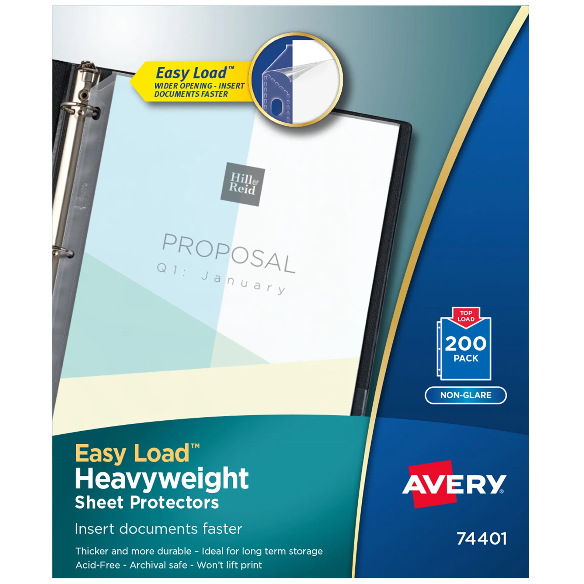 Avery Clear Heavyweight Sheet Protectors | Non-Glare | 200ct (74401)