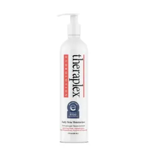 Theraplex Hydro Lotion (8 Ounce) | No Parabens or Preservatives | Noncomedogenic | & Hypoallergenic | Fragrance-Free | Dermatologist recommended | National Eczema Association Seal of Approval | White | Orange | 8 Fl Ounce (Pack of 1)