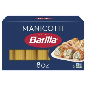 Barilla Classic Blue Box Non-GMO Pasta Manicotti | 8 Ounce Box