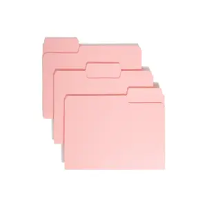 Smead Colored File Folders 1/3-Cut Tabs Pink 100/BX Letter (12643)