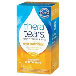 TheraTears 1200mg Omega 3 Supplement for Eye Nutrition | Daily Use | 90 Count | Single