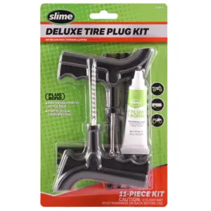 Slime 11-Piece Deluxe Tire Plug Kit with Plug Bond | 2040-a