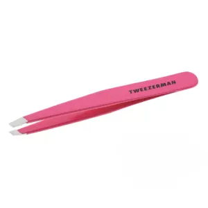 Tweezerman Neon Pink Full Slant Stainless Steel Slant Tweezer (Premium Edition)