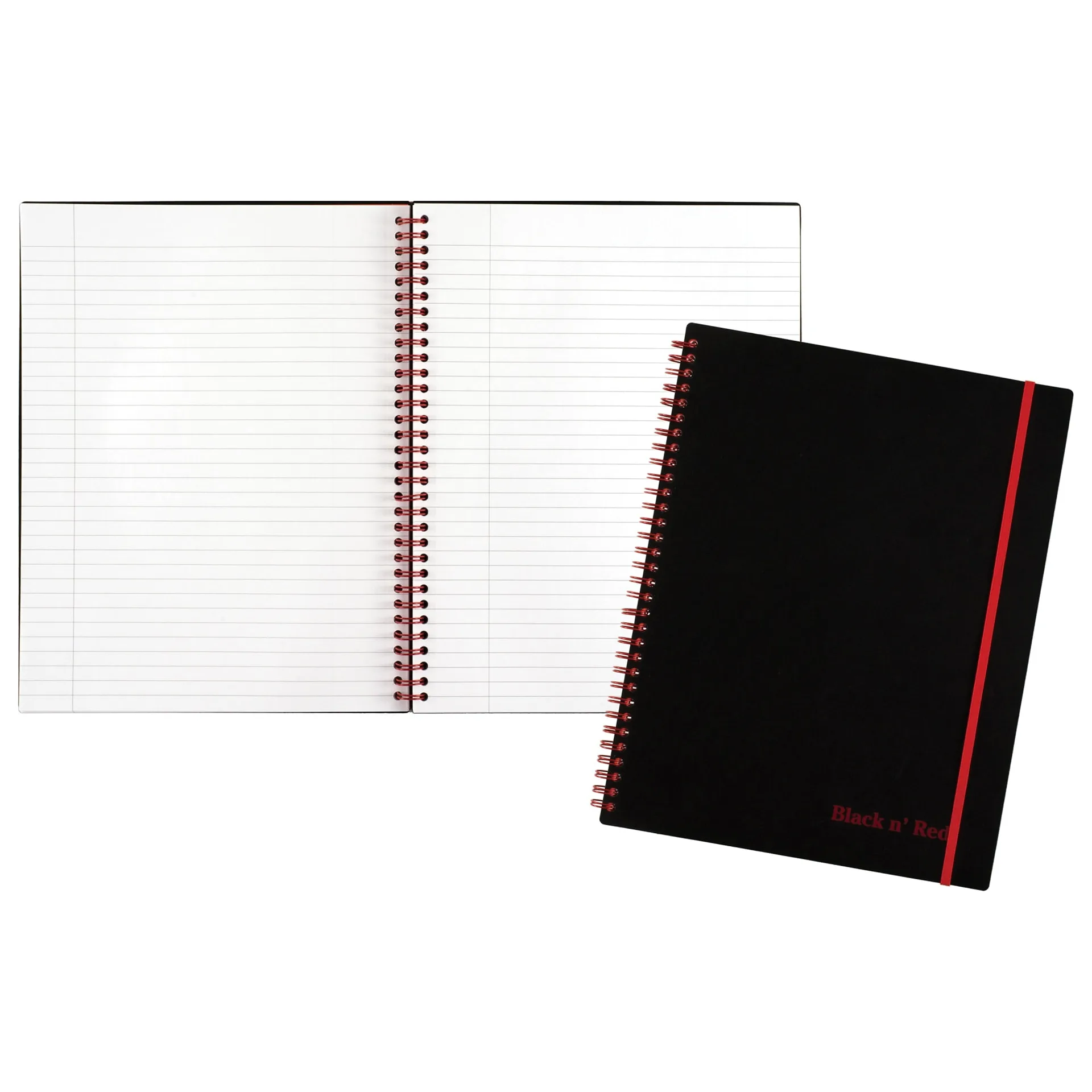 Twin Wire Poly Cover Notebook Wide/Legal Rule | Black Cover | 11 x 8.5 | 70 Sheets