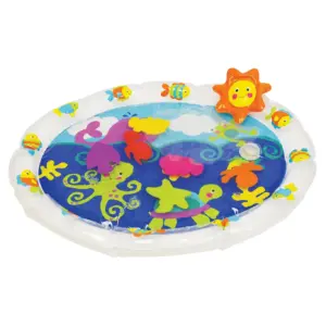 Kidoozie Pat 'n Laugh Water Mat for Infants & Toddlers ages 3-18 months; Encourage Tummy Time with 6 Fun Floating Sea Friends to Discover