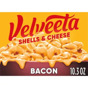 Velveeta Shells & Cheese Bacon Mac N Cheese Dinner | 10.3 Ounce Box | Shelf-Stable | Single