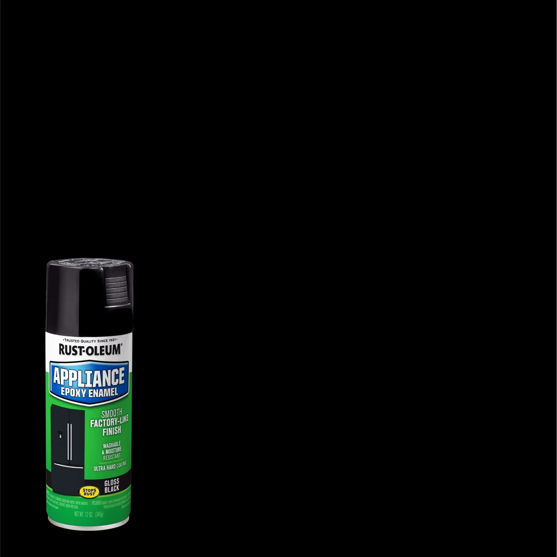 Black | Rust-Oleum Specialty Gloss Appliance Epoxy Spray Paint | 12 Ounce | 1