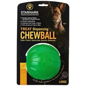StarMark Everlasting Fun Ball LARGE 4 Treat Dispensing Chew Ball Rubber Dog Toy | Large 4 Inch