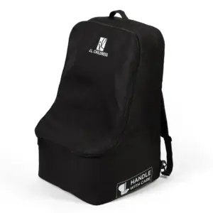 J.L. Childress Premier Padded Infant Car Seat Travel Bag | Zipper. Black with AirTag Holder. One