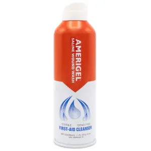 AMERIGEL Saline Wound Wash (7.1 Ounce.) | First Aid Wound Cleanser | Sting-Free | Sprays at Any Angle | FSA/HSA Eligible | 7.1 fl Ounce