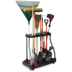 Rubbermaid Deluxe Tool Tower | Garage Storage | Holds 40 Tools | Black