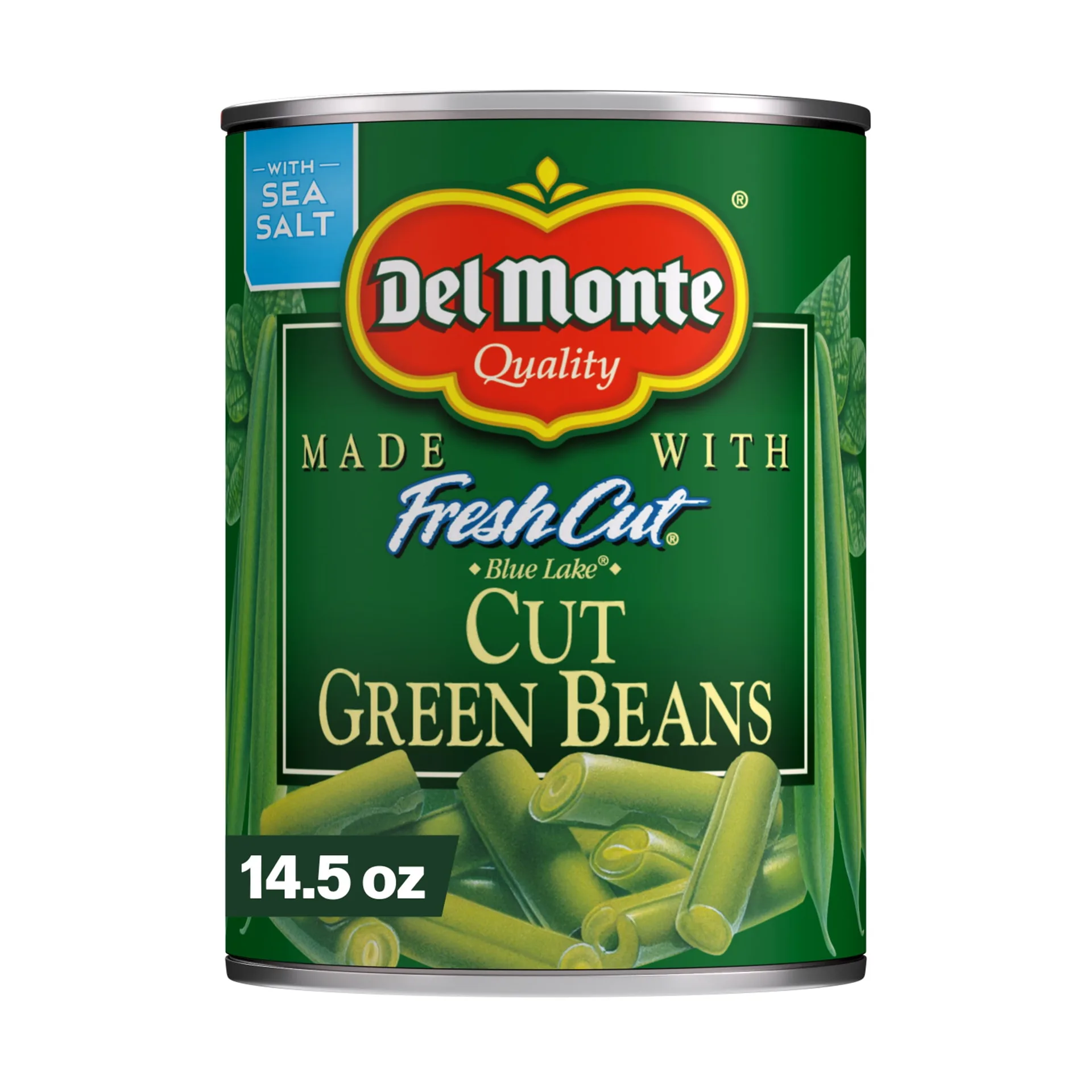 Del Monte Cut Green Beans | Canned Vegetables | 14.5 Ounce Can | Single