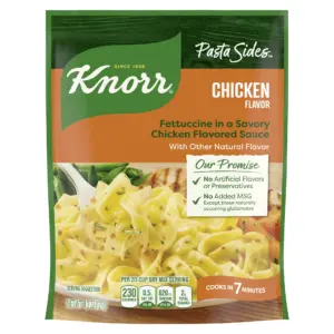 Knorr Pasta Sides Chicken Flavor Fettuccine Made with No Artificial Flavors | 4.3 Ounce Pouch | Single