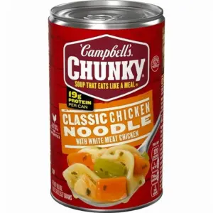 Campbell's Chunky Classic Chicken Noodle Soup 18.6 Ounce Can (Pack of 5)