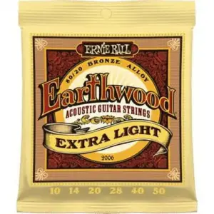 Ernie Ball Earthwood Extra Light 80/20 Bronze Acoustic Guitar Strings 3 Pack | 10-50 Gauge