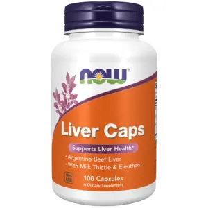 NOW Supplements | Liver Caps with Milk Thistle & Eleuthero | Supports Liver Health* | 100 Capsules
