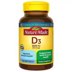 Nature Made Vitamin D3 2000 IU (50 mcg) Softgels | 250 Count