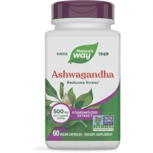 Nature's Way Ashwagandha Capsules | Premium Extract | Reduces Stress* | Adaptogenic* | Unisex | 60ct