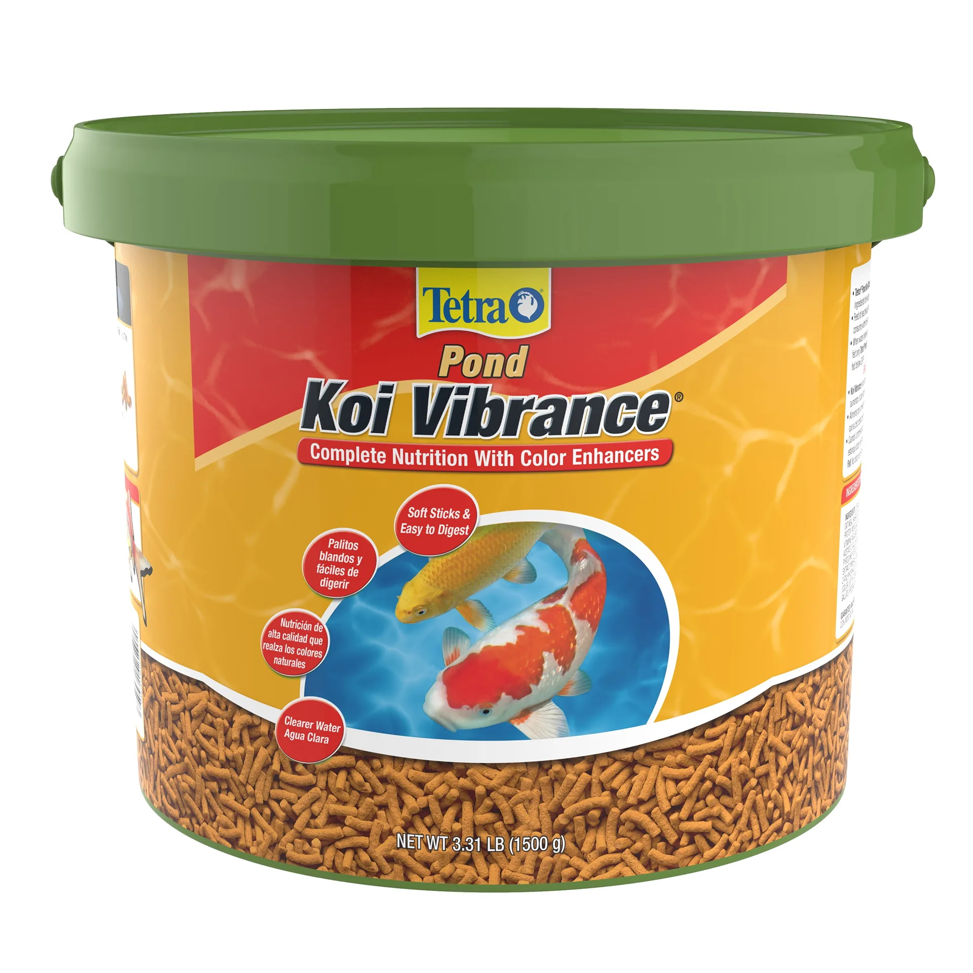 TetraPond Koi Vibrance Soft Sticks Floating Pond Fish Food | 3.31 lb | 3.31 lbs