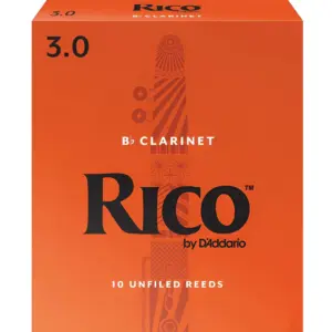 Rico by D'Addario Bb Clarinet Reeds | Strength 3 | 10-pack | Multicolor