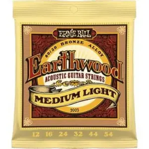 Ernie Ball Earthwood Medium 80/20 Bronze Acoustic Guitar Strings | 13-56 Gauge | Single