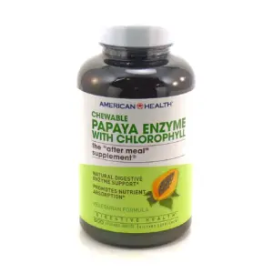 American Health | Chewable Papaya Enzyme with Chloropyll | 600 Tablets