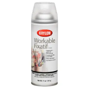 Krylon Workable Fixatif Spray Coating | Clear Finish | 11 Ounce