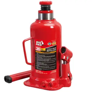 Torin Jacks Big Red 20 Ton Heavy Duty Hydraulic Welded Bottle Jack,T92003 (Premium Edition)