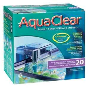 AquaClear Fish Tank Filter | 5 to 20 Gallon | 110v | Aquaclear 20 (100 GPH | 5-20 Gallon Tanks)