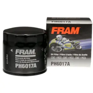 FRAM Motorcycle/ATV Oil Filter | PH6017A for Select Harley-Davidson | Honda | Indian | Yamaha | Polaris | Triumph & Victory Models