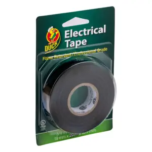 Duck Professional Vinyl Electrical Tape | 0.75 Inch. x 66 ft. | Black | 1