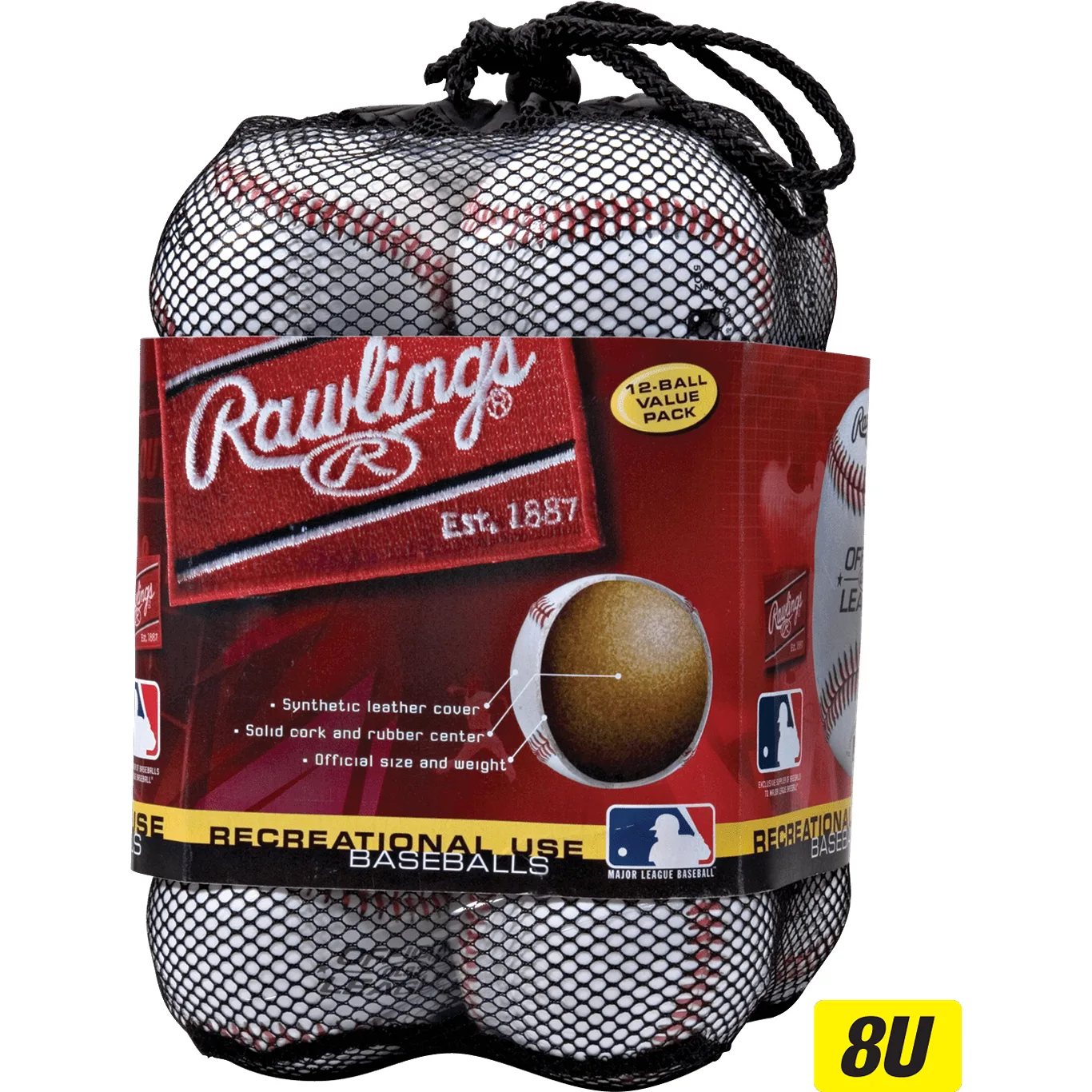 Rawlings 8U Official League OLB3 Practice Youth Baseball | Single Ball (1)