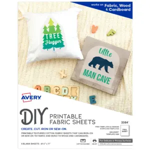 Avery Printable Fabric Sheets | 8.5 x 11 | 5 Sheets (3384)