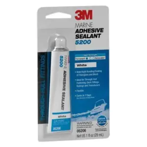 3M 5200 Polyurethane | White Marine Adhesive Industrial Sealant | 1 Ounce