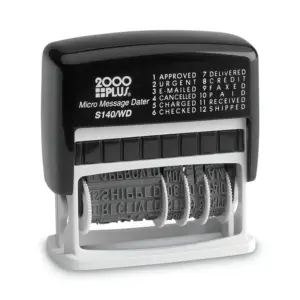 Cosco Micro Message Dater with Four Band Date & Separate Word Band with 12 Phrases Self-Inking