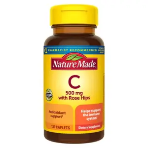 Nature Made Vitamin C 500 mg Caplets with Rose Hips | Dietary Supplement | 130 Count