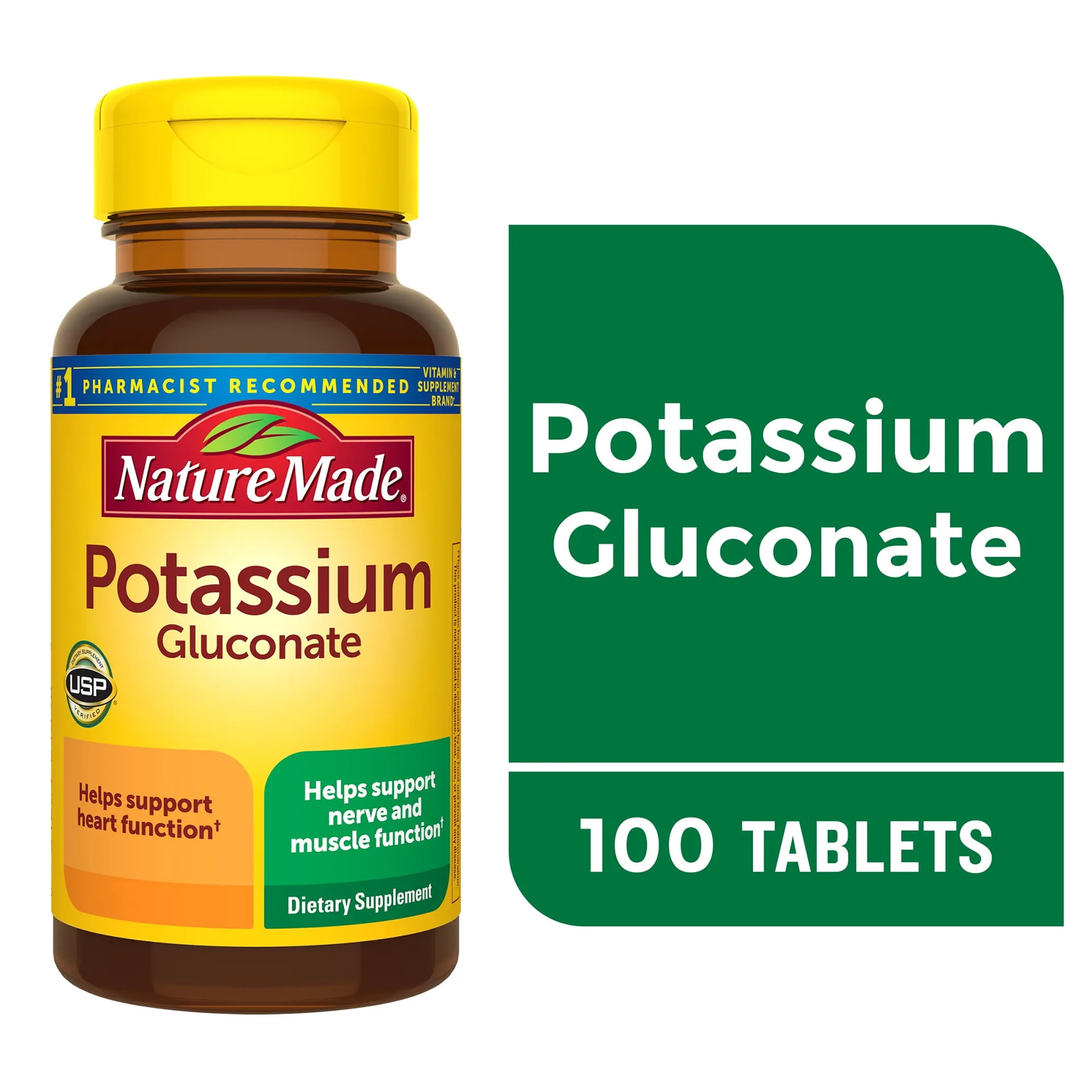 Nature Made Potassium Gluconate Tablets | 550 Mg | 100 Ct
