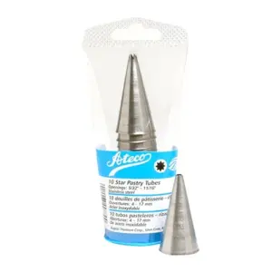 Ateco 10-Piece Star Pastry Tip Set Inch Tube