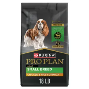 Purina Pro Plan Small Breed Dog Food Shredded Blend Chicken & Rice Formula with Guaranteed Live Probiotics | 18 lb Bag | 34 lbs