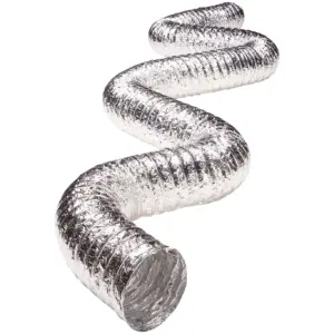 Deflecto F0425 Aluminum Flex Duct (5-ply Supurr-flex Ducting; 25ft; Retail lite Box) (Premium Edition)