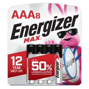 Energizer MAX AAA Batteries (8 Pack) | Triple A Alkaline Batteries | Single