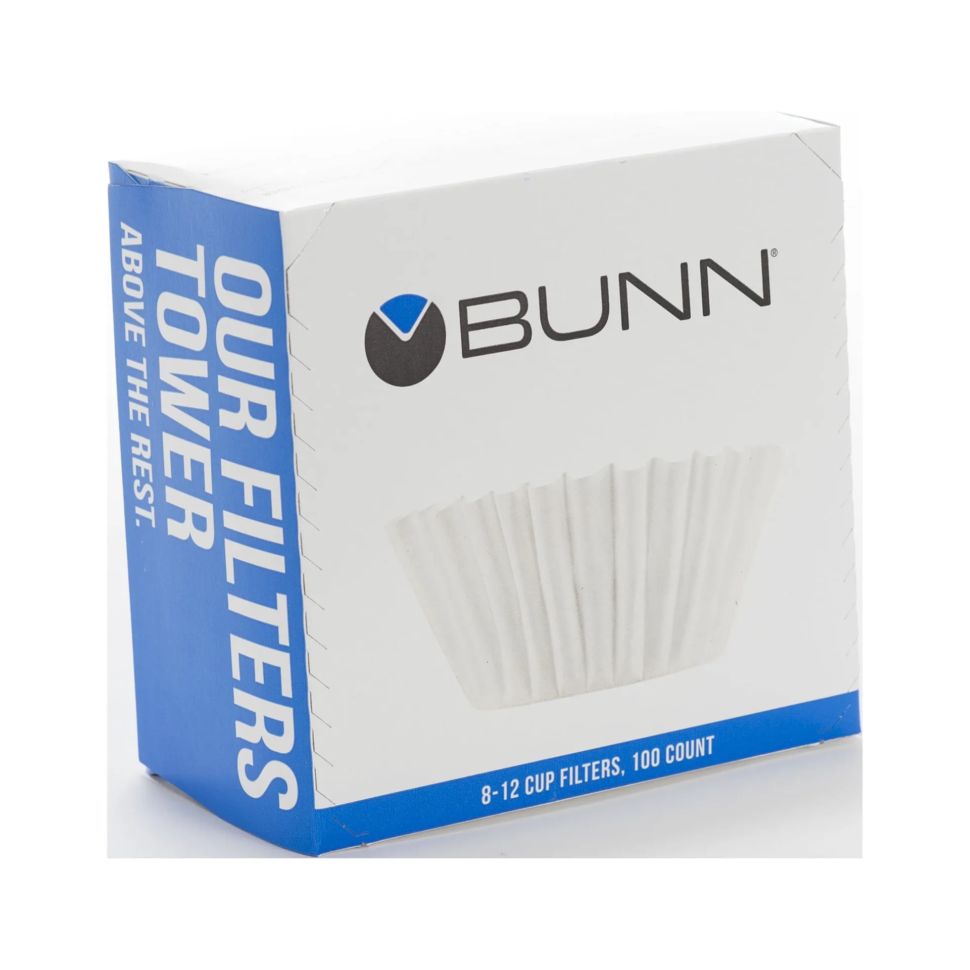BUNN 8-12 Cup Home Model Coffee Filters | White | Basket style (100 Count) | Single