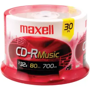 Maxell 625335 High-Sensitivity Recording Layer Recordable CD (Audio Only) 700mb/80 min (Premium Edition)