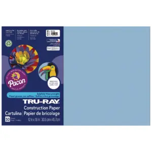 Pacon Tru-Ray Construction Paper | 50 Sheets | 12 Inch x 18 Inch | Sky Blue | 12 x 18